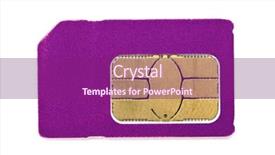  Presentation with mobile phone on car - Presentation enhanced with sim card for mobile phone background and a violet colored foreground