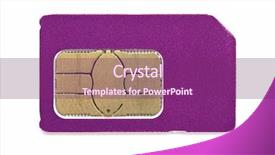  Presentation with phone - Slide deck with sim card for mobile phone background and a  colored foreground