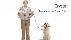  Presentation with dog - Amazing presentation theme having similar - full length portrait backdrop and a white colored foreground