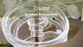  Presentation with art - Theme featuring similar balls different ball - piece of glass art background and a coral colored foreground