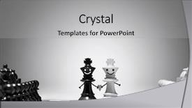  Presentation with chess pieces - Slide set consisting of symmetry faces - chess pieces as little action background and a light gray colored foreground