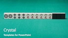  Presentation with mahjong - Presentation enhanced with similarin game - smooth table surface background and a  colored foreground