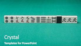  Presentation with mahjong - Presentation consisting of similarin game - smooth table surface background and a teal colored foreground