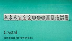  Presentation with mahjong - PPT layouts featuring similarin game - smooth table surface background and a teal colored foreground