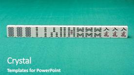  Presentation with mahjong - PPT layouts with similarin game - smooth table surface background and a teal colored foreground