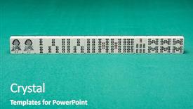  Presentation with mahjong - Cool new PPT theme with similarin game - smooth table surface backdrop and a teal colored foreground