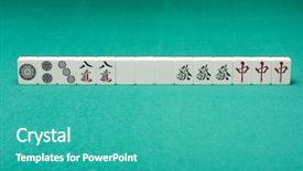  Presentation with mahjong - Beautiful presentation featuring similarin game - smooth table surface backdrop and a teal colored foreground