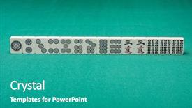  Presentation with mahjong - Presentation theme consisting of similarin game - smooth table surface background and a teal colored foreground