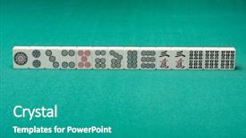  Presentation with mahjong - Presentation consisting of similarin game - smooth table surface background and a teal colored foreground