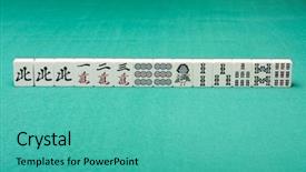  Presentation with mahjong - Beautiful presentation theme featuring stone frescoes of ancient hindu temple prambanan the island of java indonesia backdrop and a gray colored foreground