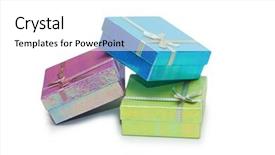  Presentation with portfolio - Presentation theme consisting of gift boxes isolated on the white background - more similar photos in my portfolio background and a white colored foreground