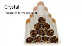  Presentation with cigarettes - Presentation theme enhanced with similar photos in my portfolio background and a white colored foreground