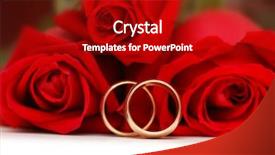  Presentation with gold red - Amazing slides having rings and red roses - more backdrop and a crimson colored foreground