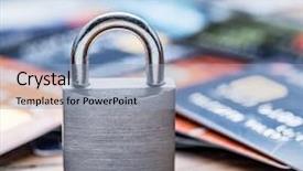  Presentation with mechanical - Beautiful theme featuring cards and simle mechanical lock backdrop and a light blue colored foreground