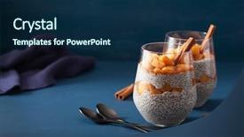  Presentation with vegan - Colorful slide deck enhanced with simmered apples and peanut butter backdrop and a  colored foreground