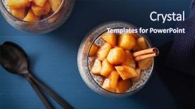  Presentation with peanut butter - Colorful PPT theme enhanced with simmered apples and peanut butter backdrop and a  colored foreground