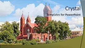  Presentation with catholic 16 chapel - Cool new slides with simon and st elena minsk backdrop and a light blue colored foreground