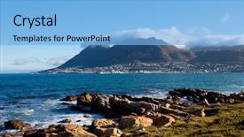  Presentation with cape town south africa - PPT theme enhanced with simon's town cape town background and a light blue colored foreground