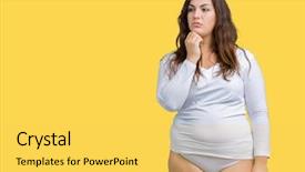  Presentation with simple minimalist white - Slide deck with simple and natural with cross background and a  colored foreground