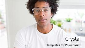  Presentation with african american - PPT theme with simple and natural with cross background and a  colored foreground