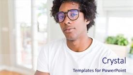  Presentation with glasses - Theme consisting of simple and natural with cross background and a  colored foreground