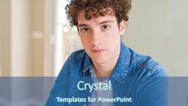  Presentation with simple - Presentation design with simple and natural with cross background and a ocean colored foreground