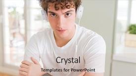  Presentation with werry old man and gis music - Slide deck enhanced with simple and natural with cross background and a soft green colored foreground