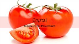  Presentation with tomatoes mechanism - Cool new PPT theme with simple bachground light colour agticulture - isolated tomatoes backdrop and a  colored foreground