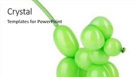  Presentation with simple - Slide deck having simple balloon animal dog isolated background and a white colored foreground