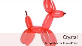  Presentation with simple minimalist white - Slide deck consisting of simple balloon animal dog background and a lemonade colored foreground