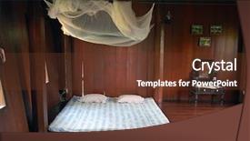  Presentation with simple - Colorful presentation theme enhanced with simple bedroom in a traditional wooden thai house backdrop and a tawny brown colored foreground