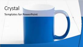  Presentation with simple minimalist white - Cool new PPT layouts with simple blue cup with white backdrop and a white colored foreground
