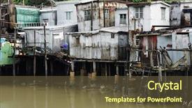  Presentation with fishing boat - Slides having simple boat - tai o a small fishing background and a tawny brown colored foreground