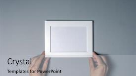  Presentation with frame - Cool new theme with simple border - empty photo frame in woman backdrop and a light gray colored foreground