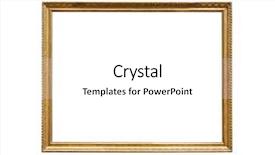  Presentation with white gold picture of wedding - PPT theme featuring simple border - empty picture frame on white background and a white colored foreground