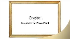  Presentation with white gold picture of wedding - Cool new slides with simple border - empty picture frame on white backdrop and a white colored foreground