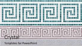  Presentation with border simple - Presentation theme enhanced with simple border - mosaic seamless pattern background and a light gray colored foreground