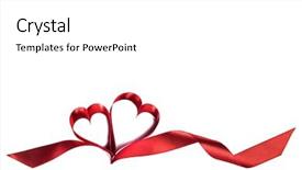  Presentation with border simple - Beautiful PPT layouts featuring simple border - two ribbon hearts isolated backdrop and a white colored foreground