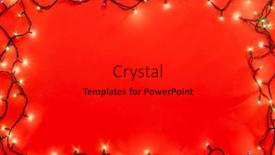  Presentation with christmas lights - Presentation theme with simple-christmas-frame-made background and a red colored foreground