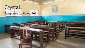  Presentation with zanzibar - PPT layouts consisting of simple class room in village background and a lemonade colored foreground