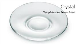  Presentation with glass - Amazing PPT theme having simple clear - empty glass saucer isolated backdrop and a white colored foreground