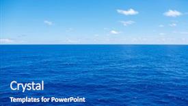  Presentation with blue waves - Slide set featuring simple clear - vast blue ocean with moderate background and a ocean colored foreground