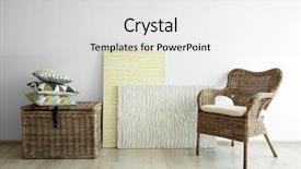  Presentation with baroque furniture - Amazing slides having simple clear - wicker furniture on light wall backdrop and a white colored foreground