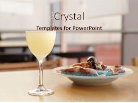 Simple Cocktail And Glass Table PPT template 46 | CrystalGraphics