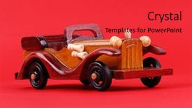  Presentation with race car a red racing - Slide set consisting of simple colorful - toy car made of wood background and a red colored foreground