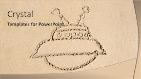  Presentation with ufo - Slide set consisting of simple-drawing-in-the-sand background and a lemonade colored foreground