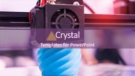  Presentation with simple - Slide set having simple engineering - printing 3d printer object background and a violet colored foreground