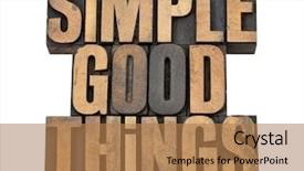  Presentation with wood simple - Presentation theme consisting of simple good things - isolated text background and a coral colored foreground
