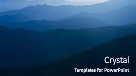  Presentation with football blue colors - Amazing slide deck having simple graphics - blue ridge mountains colorful graphic backdrop and a navy blue colored foreground