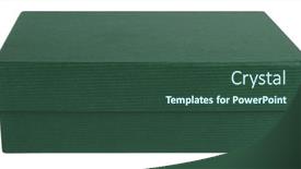  Presentation with simple green - Presentation design with simple-green-cardboard-box-closed background and a ocean colored foreground